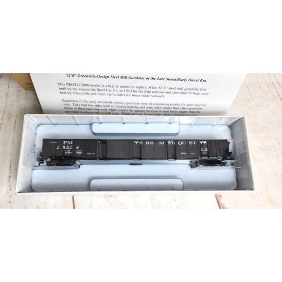 Proto 2000 Series Life-Like Trains 52’ 6” Drop End Mill Gondola Model Train Gift - Picture 8 of 14